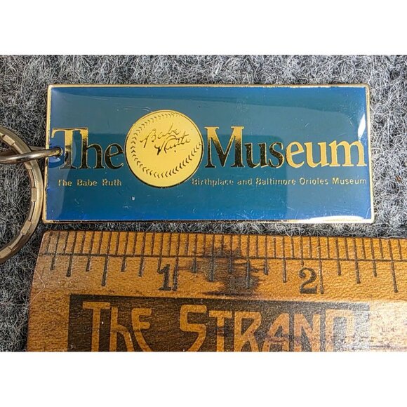 Babe Ruth Museum Keychain - Gift Creations Inc - Gold & Blue - Souvenir - Picture 2 of 4